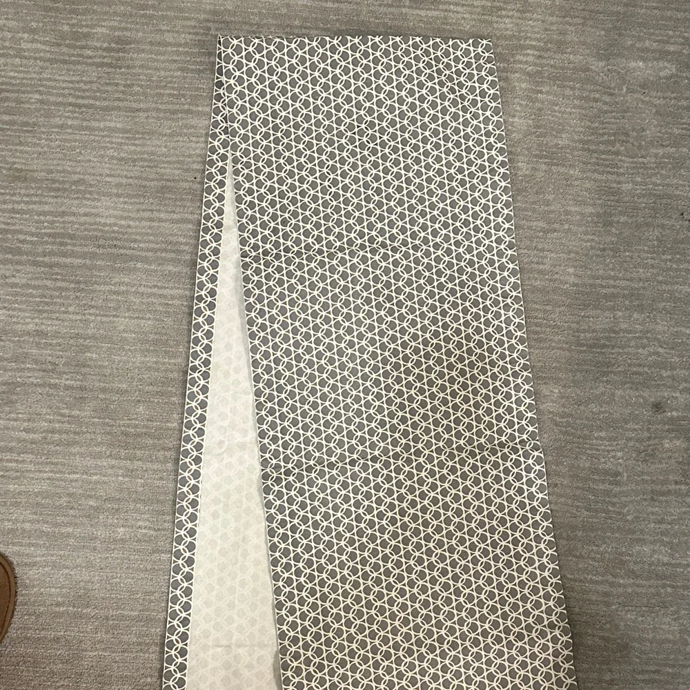 Gray and White Patterned table runner